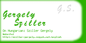 gergely sziller business card